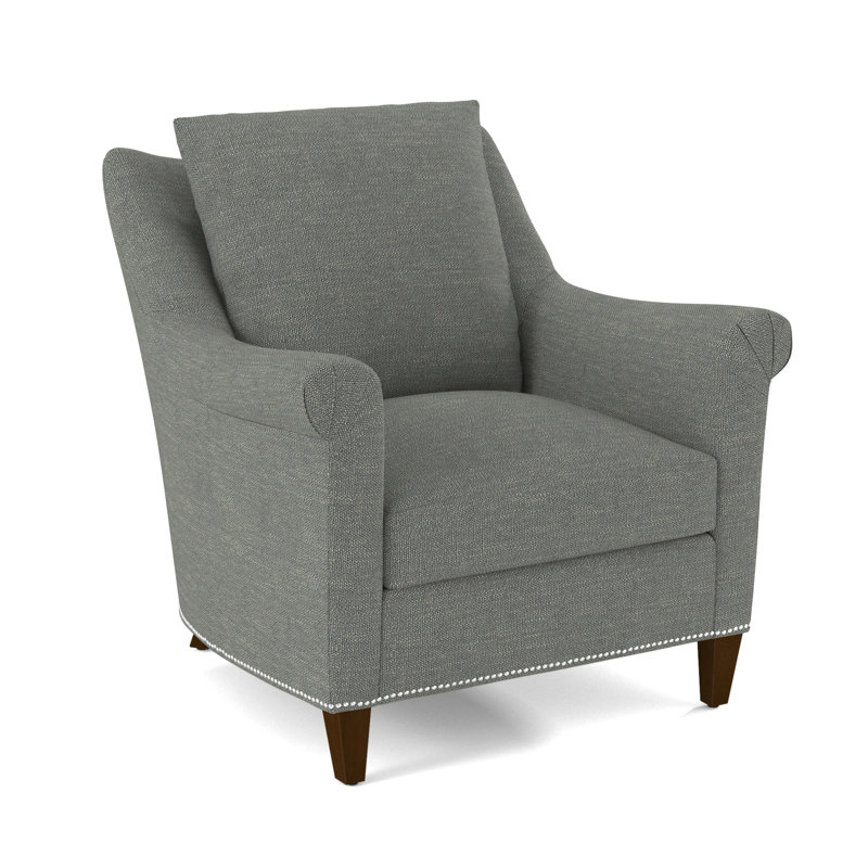 Armchair, Salvador Asphalt, Pecan
