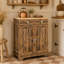 Style campagnard moderne avec comptoir en bois massif à deux tiroirs et armoire à tablette réglable pour la salle à manger et le café-133387075