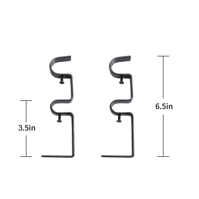 Tringle à rideaux double réglable 1 po, 28" - 48", Or renaissance