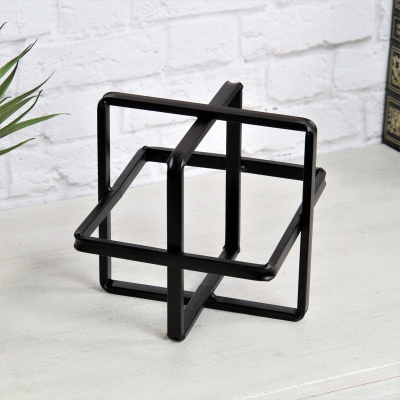 Sculpture Bilaal, H 6 po x l 6 po x P 6 po, Noir
