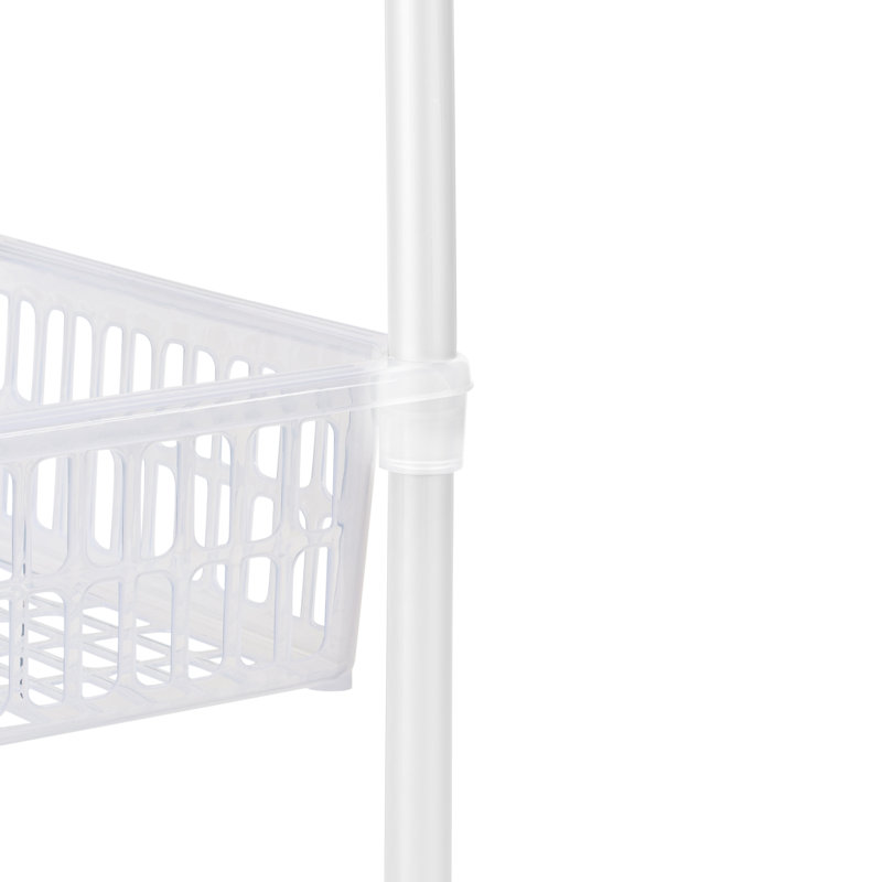 Edder 15.55'' W Plastic Shelving Unit, White
