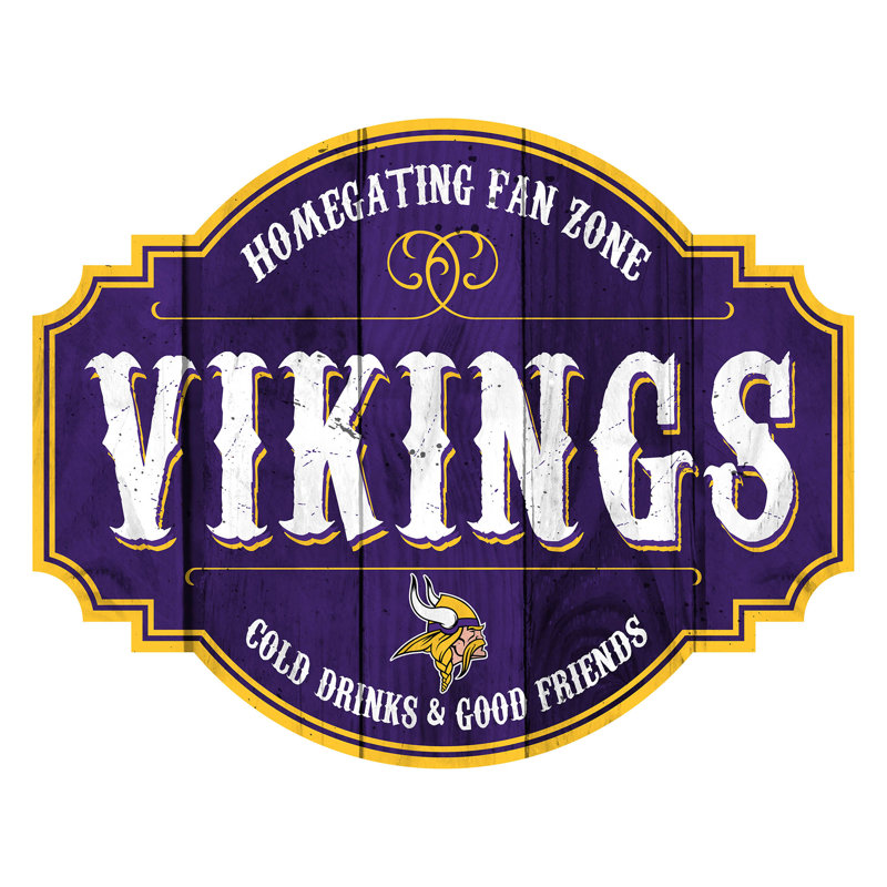 Entertainment Wall Decor, Minnesota Vikings, 23.5" x 23.5" x 0.25"
