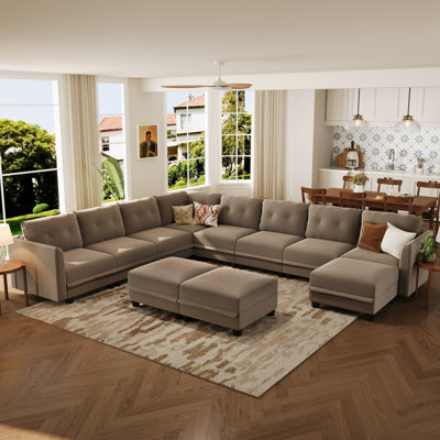 Edorta Upholstered U-Shaped Sectional