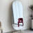 Curved Stone+Stainless Steel Full Length Mirrors