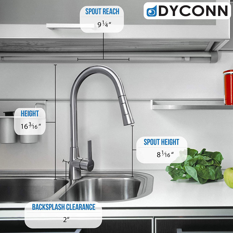 Dyconn Faucet Danube Pull Out Kitchen Faucet