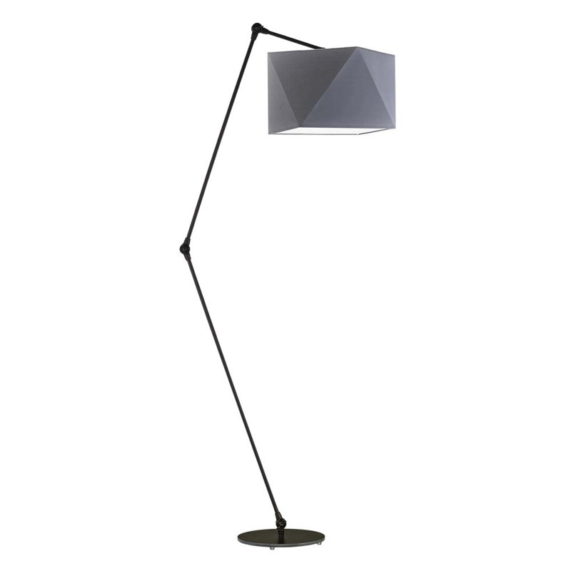 Huey 177cm Task Floor Lamp, Black, Grey