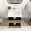 Meuble-lavabo mural 24 po avec plateau en chêne brut 24 po