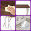 Table de salle à manger de style campagnard rustique 71 po avec pieds en métal X-Trestle - 6 sièges, plateau en bois et base blanche