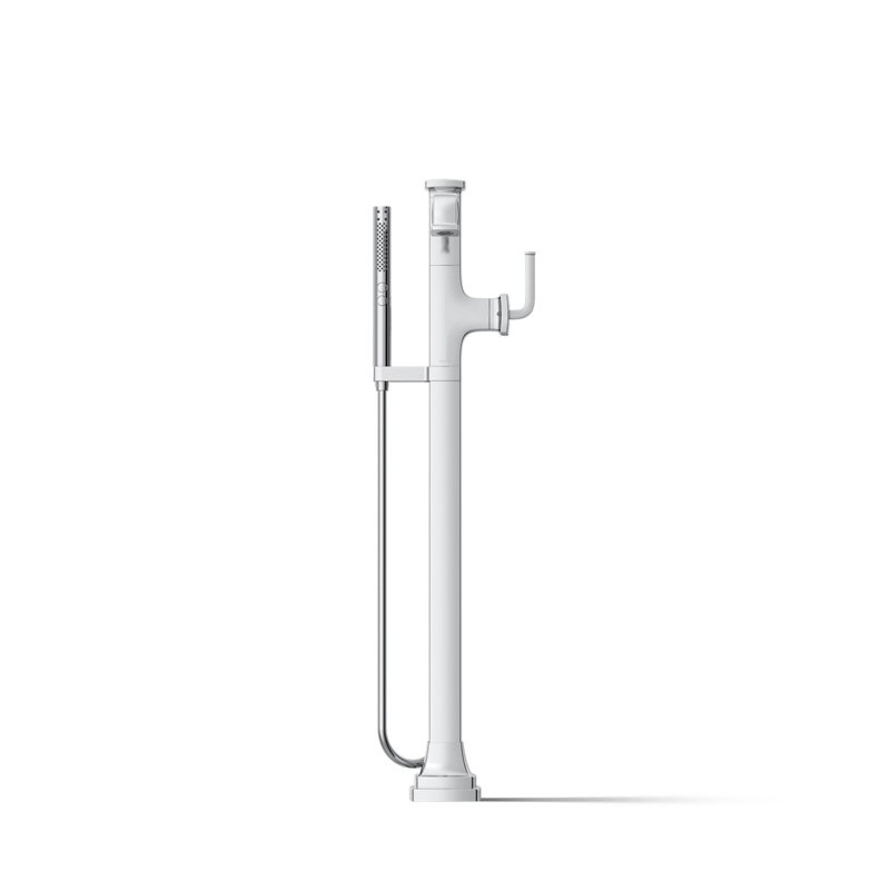 Riff Floor-Mount Bath Filler Trim, Polished Chrome