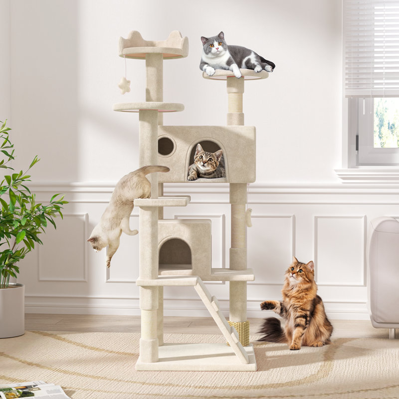 Arbre à chat 60 po Duwane, Beige