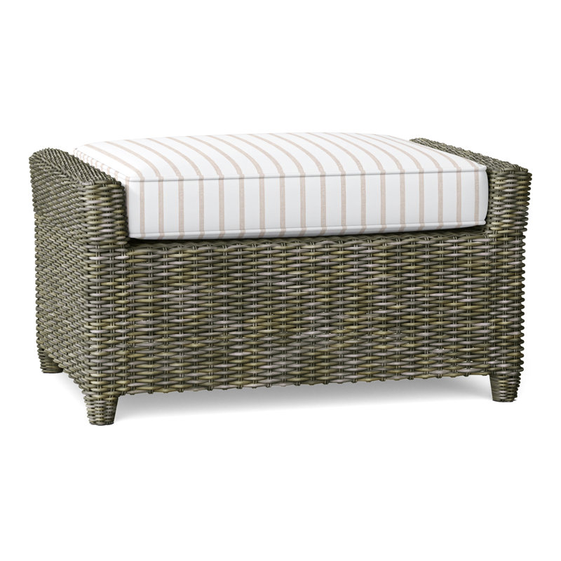 Sag Harbor Outdoor Ottoman, Driftwood, Smoke