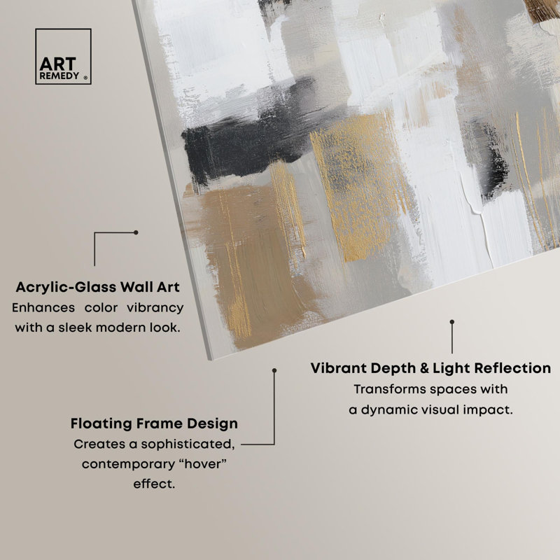 «Fragmented Light Acrylique», reproduction d'art bohème neutre par Art Remedy, H 45 po x l 36 po