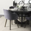 Fauteuil rembourré gris foncé