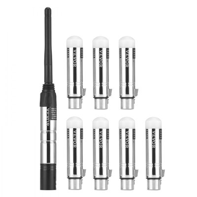 DMX Wireless Receiver Transmitter Controller for LED Stage Light 8 PCs Silver