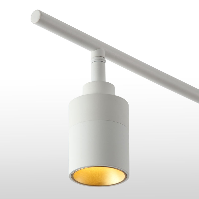 62.2'' 6 -Light Swing Arm Track Track Kit with Dimmable and Adjustable Head, Sand White