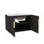 Meuble-lavabo de salle de bain 30 po avec lavabo, armoire de rangement murale cannelée avec 2 portes et une tablette réglable-1204269372