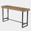 Table basse de bar 39,37 "de hauteur industrielle et à hauteur de comptoir pour la cuisine, le bistro, le bar maison, noir et brun