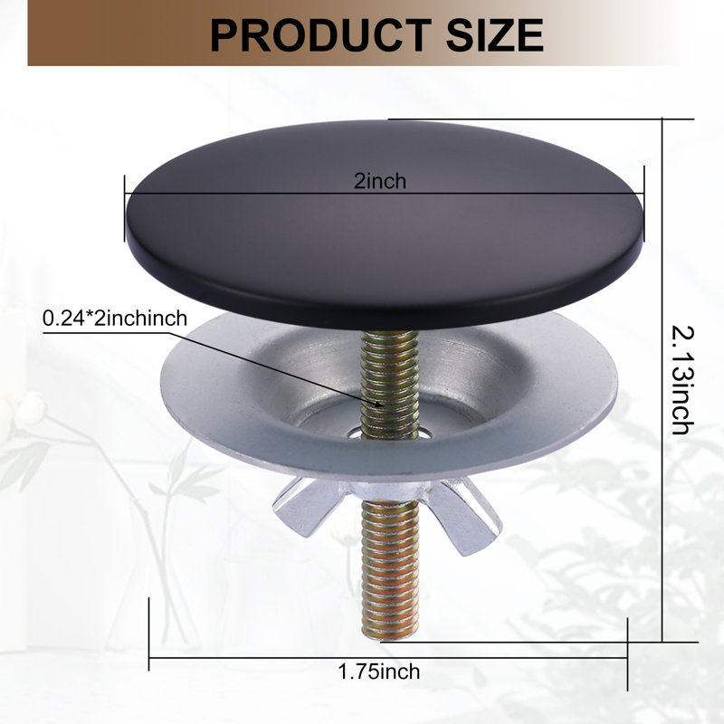 Kitchen Sink Hole Cover(Set Of 2), Faucet Hole Cover For Kitchen Sink, Black, Matte Black