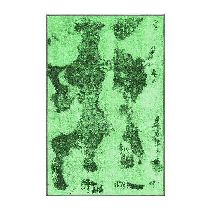 Washable Abstract Indoor Rug, Rectangle 8' x 10'