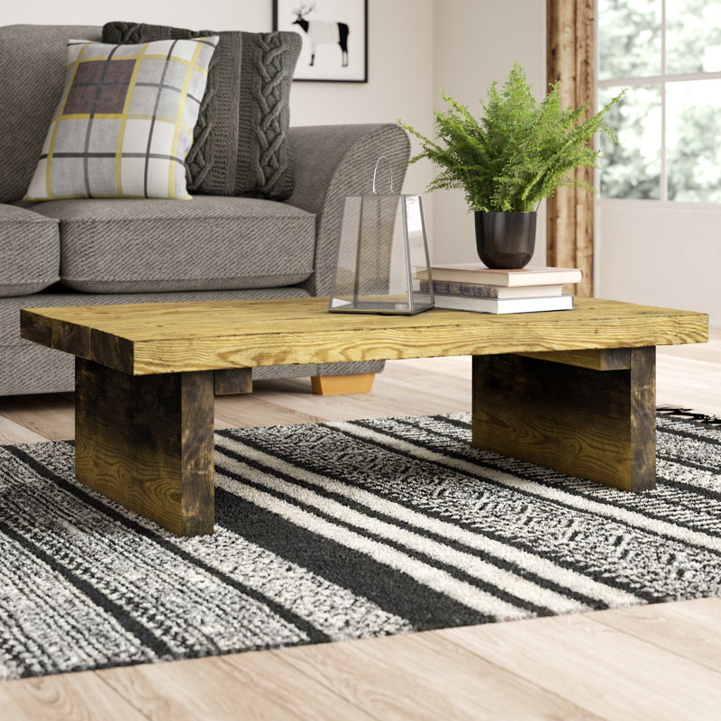 Diamond Hill Solid Wood Solid Coffee Table, 25cm H x 100cm W x 40cm D, Medium