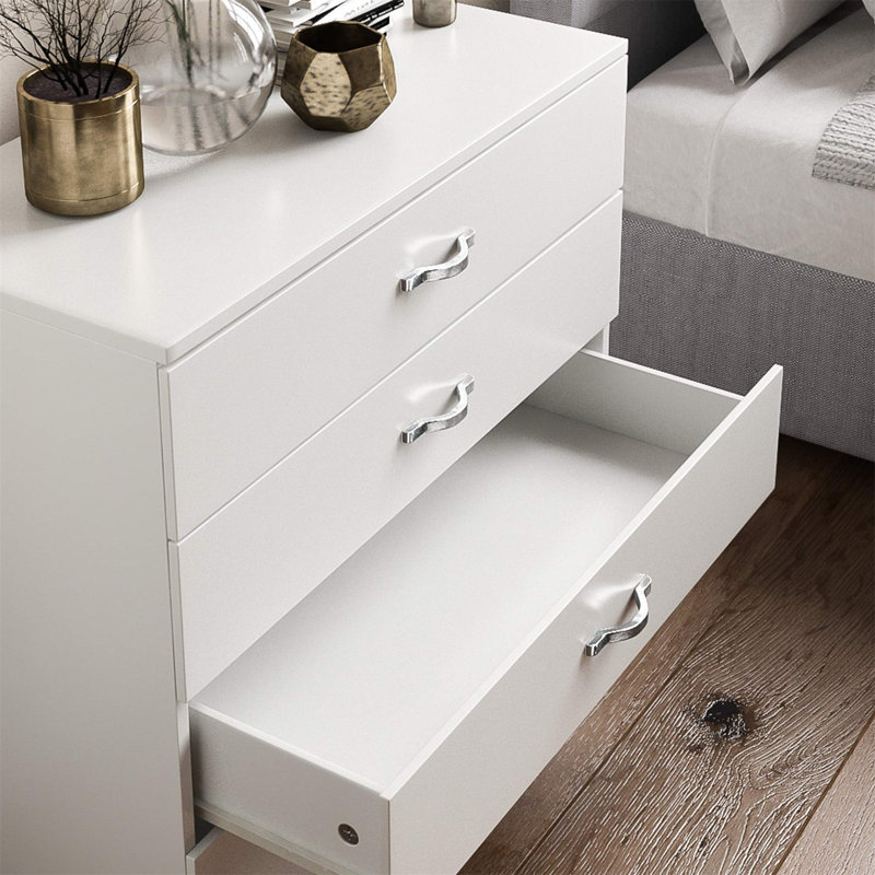 Eraclio 75 cm W Chest of 4 Drawers, White