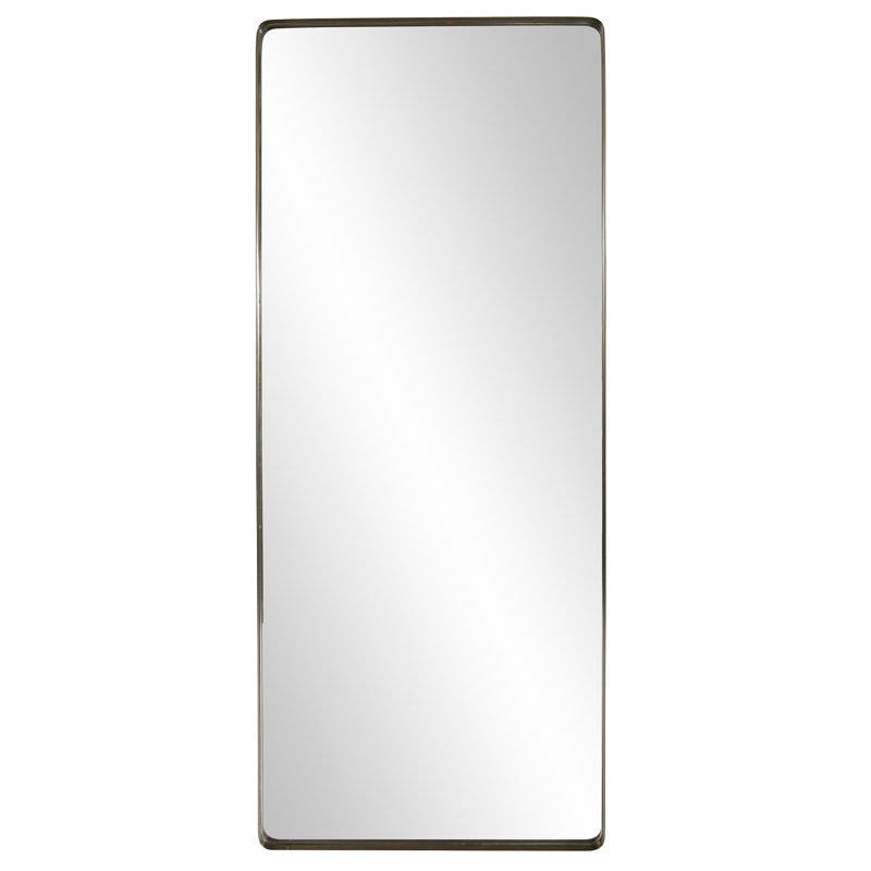 Stainless Steel Rectangle Mirror, 72" x 30", Brass
