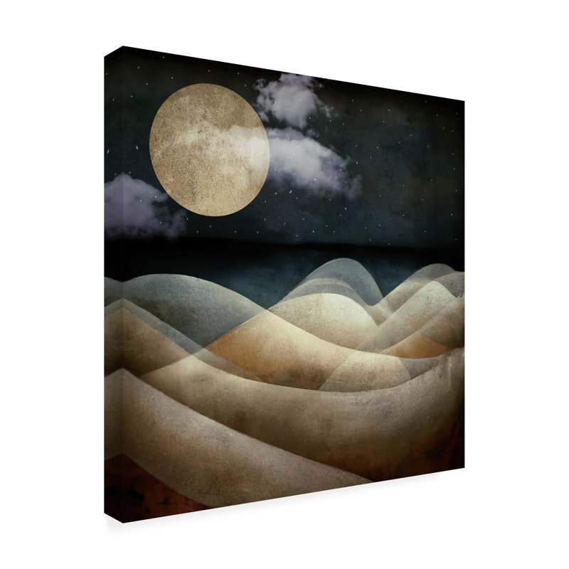 Art sur toile «Bachelo Sasha, la lune et la mer», H 14 po x l 14 po