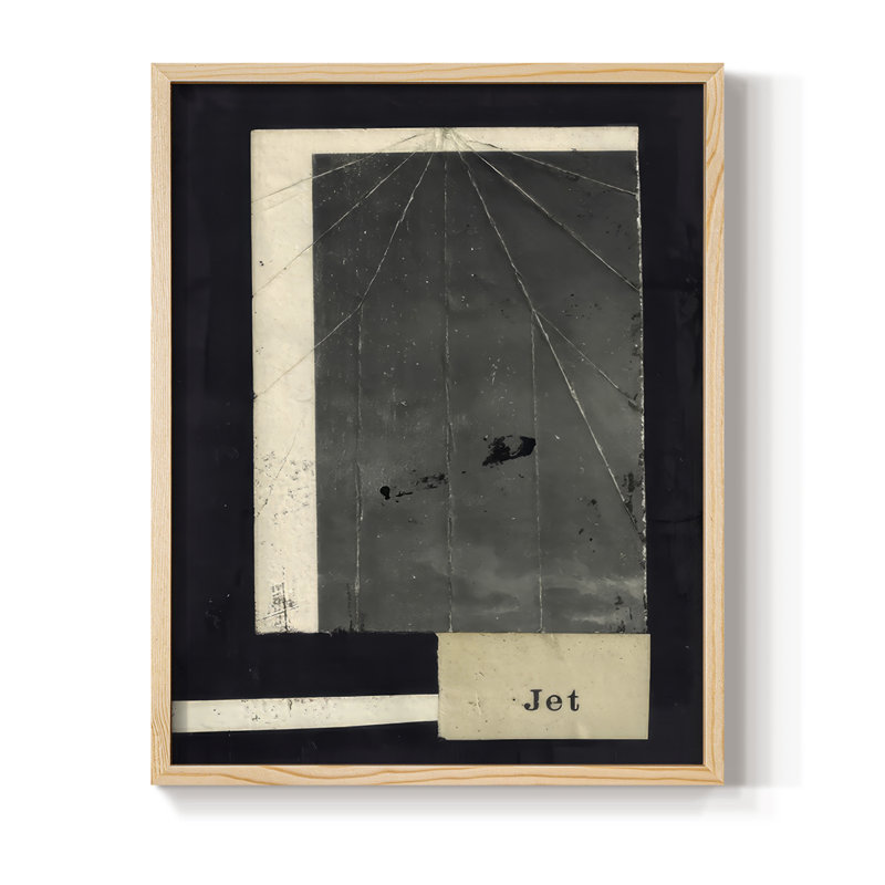 Jet I Framed Print - Solid Wood, 15" H x 12" W, Natural Framed