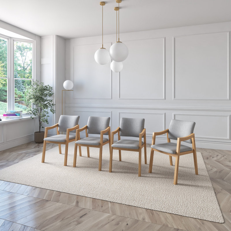 Harvard Wood Extendable Dining Set, Oak, 7 Pieces: Table, 6 Chairs