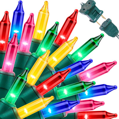  Ensemble de lumières de Noël super extensibles et superbes 100 lumières de 19,6 pi certifiées UL pour un ensemble de lumières à guirlande de Noël