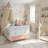 31.50''Colorful Multi-Purpose Kids Dresser, 3-Drawer Nursery Chest with Cute Cartoon Handles, Smooth Euro Glides and Anti-Tipping Safety for Toddler Bedroom