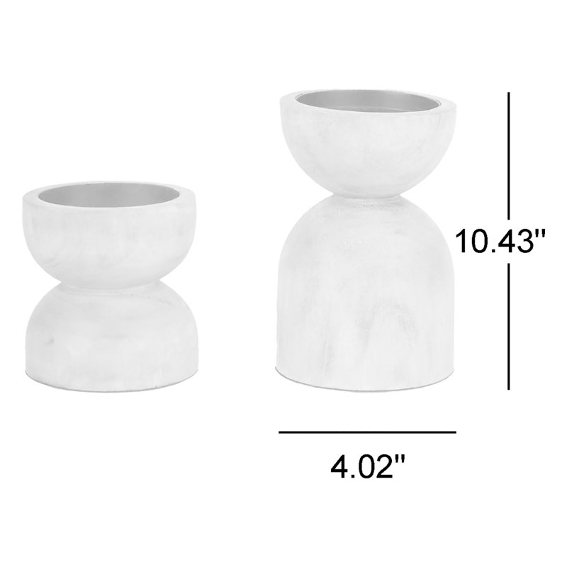 Lubbock 2 Piece Solid Wood Tabletop Pillar Set