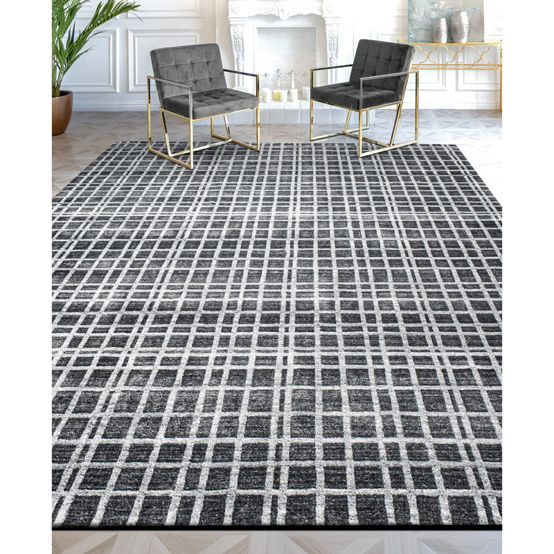 Viscose Geometric Rug, Rectangle 8' x 10'