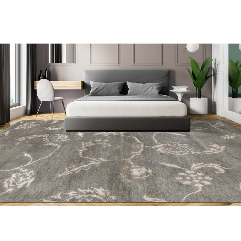 Wool Floral Area Rug