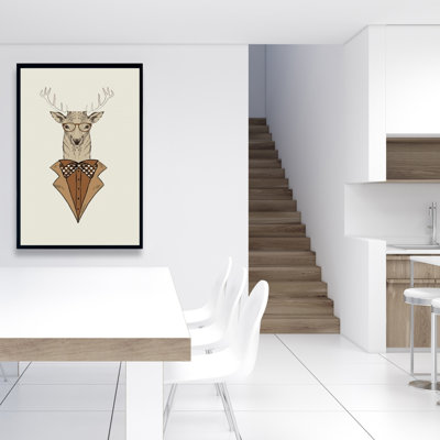 Deer With Brown Coat Print On Canvas