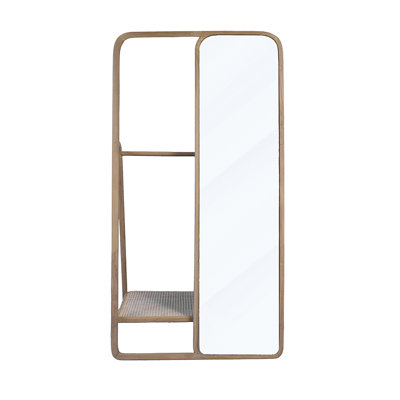 38 X23 X71.5" Clothes Hanger With Mirror
