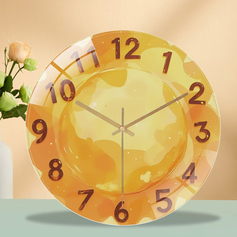 Horloge murale horloge murale moderne en verre 12 po