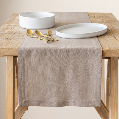 over&back 108" 100% Linen Table Runner