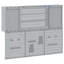 Tool Cabinet Set with Shelf with Storage Powder-Coated Steel Metal Wall