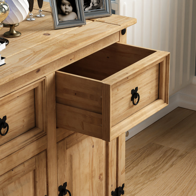 Doe 86cm Sideboard, Natural , 76cm H x 87cm W x 40cm D