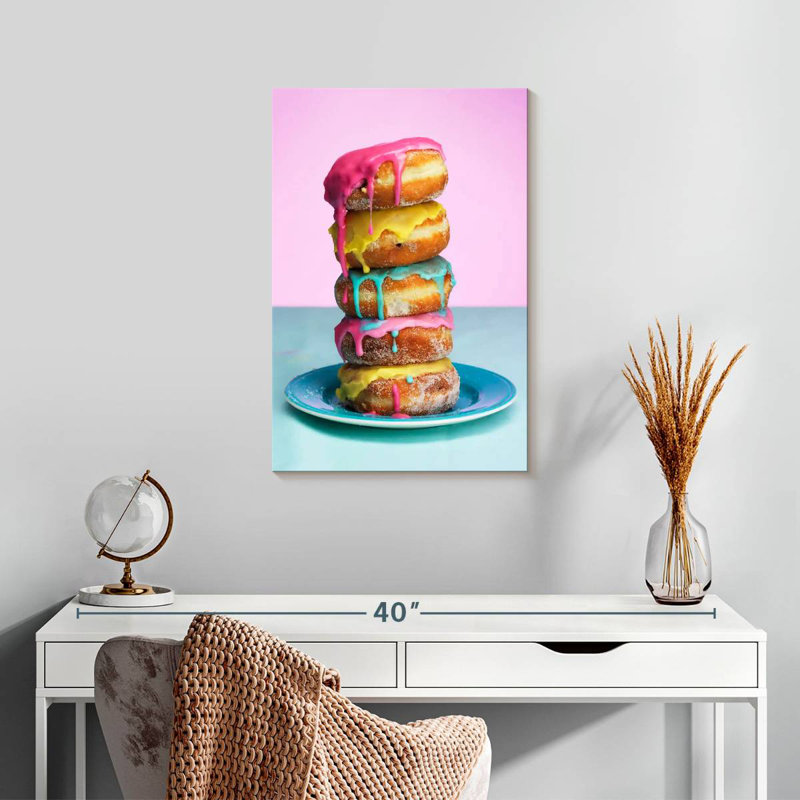 Yarlin Frosted Doughnut Stack, 24" H x 16" W