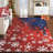 Rugs for Living Room Bedroom 8x10 Snowflake Christmas Area Rug with Non Slip Backing, Low Pile Stain Resistant Decorative Carpet, Foldable Floor Mats for Home Decor-1740526935