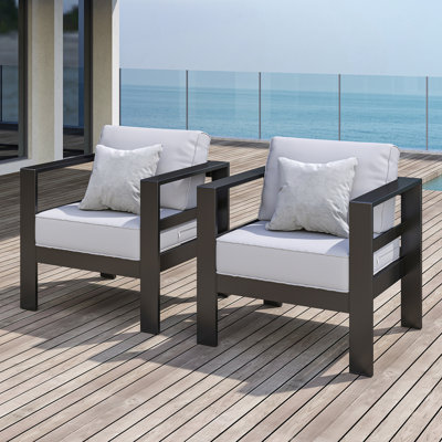 Arnhildur Aluminum Outdoor Lounge Chair
