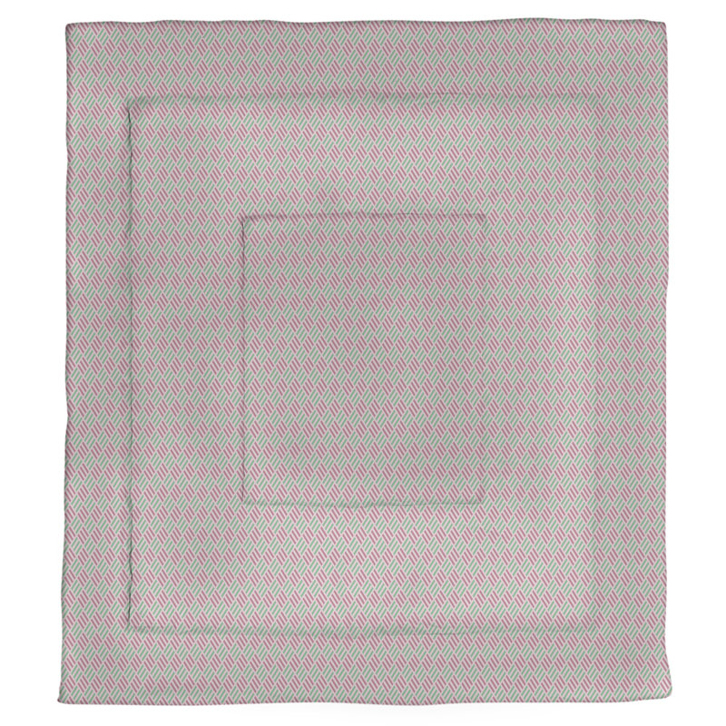 Édredon réversible simple Katelyn Elizabeth, Édredon très grand, Rose / sarcelle