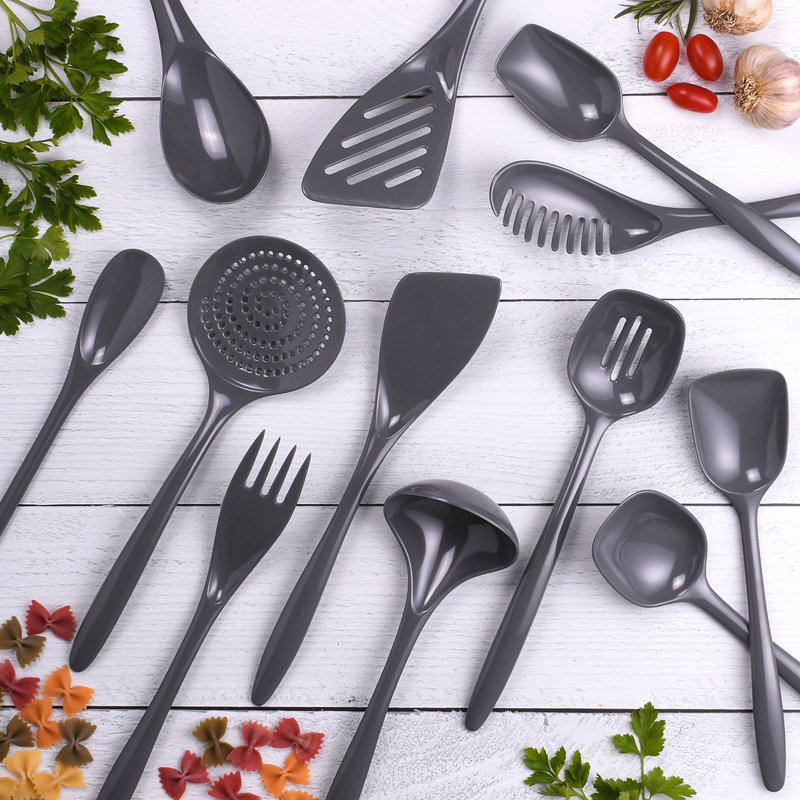 Ensemble d'ustensiles de cuisine 12 pièces Hutzler, gris