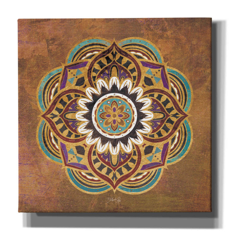 «Boho Medallion II» par Marla Rae, art mural sur toile, H 18 po x l 18 po x P 0,75 po