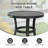 Outdoor Metal Side Table, Weather-Resistant 20" Round End Table, Black