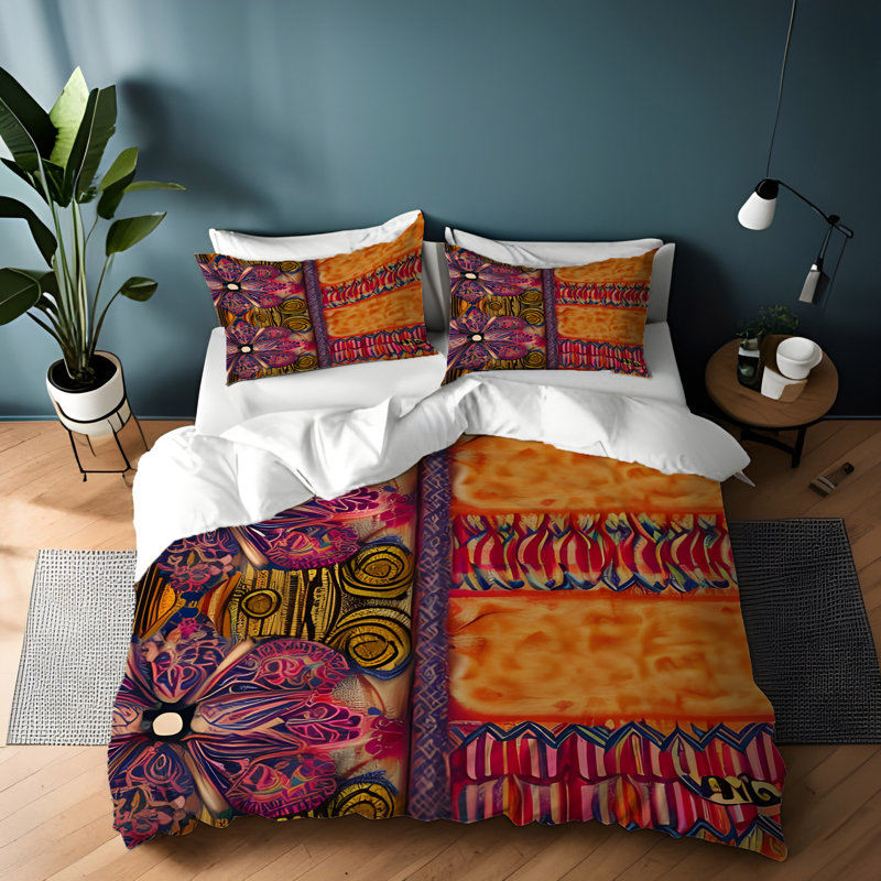 Abstract Duvet Cover, King Duvet Cover + 2 King Shams
