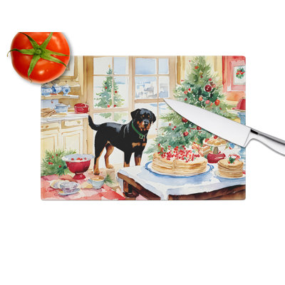 Planche à découper en verre Rottweiler