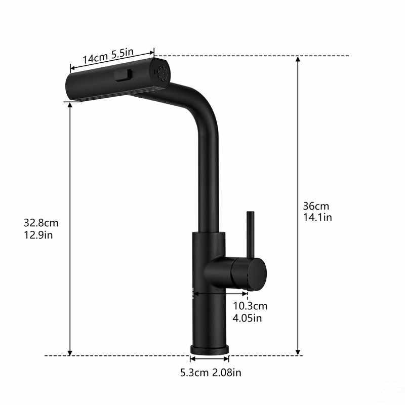 Kitchen Sink Faucet, Black Kitchen Faucets With Pull Out Sprayer,Kitchen Bar Faucet Single Hole Faucet, Black